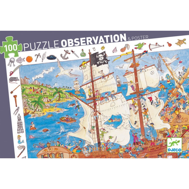 PUZLE OBSERVACIÓN PIRATAS 100 piezas