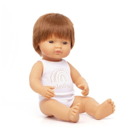 MUÑECO CAUCÁSICO PELIRROJO 38cm.