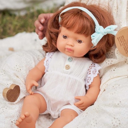 MUÑECA CAUCÁSICA PELIRROJA 38cm.