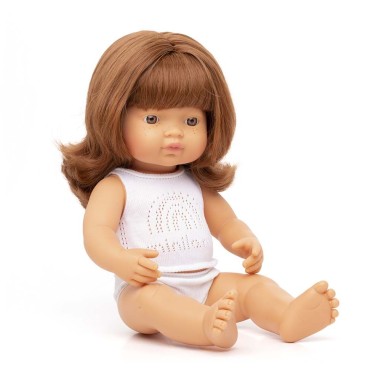 MUÑECA CAUCÁSICA PELIRROJA 38cm.