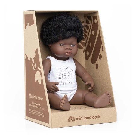 MUÑECO BEBÉ AFRICANO 38cm.