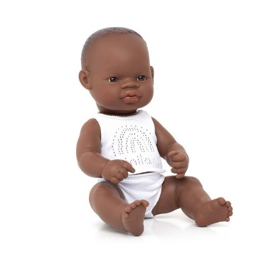 MUÑECO BEBE AFRICANO 32cm