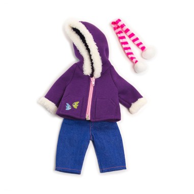CONJUNTO FRIO POLAR LILA 32cm.