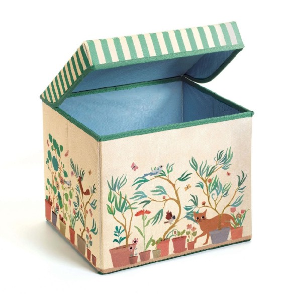 CAJA DE JUGUETES CON ASIENTO JARDIN