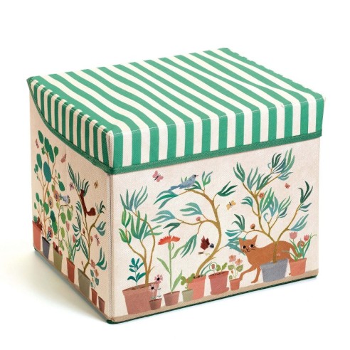 CAJA DE JUGUETES CON ASIENTO JARDIN