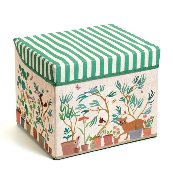 CAJA DE JUGUETES CON ASIENTO JARDIN