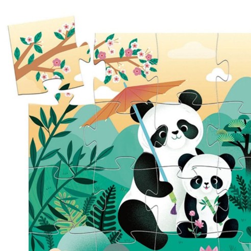 PUZLE SILUETA LEO PANDA 24 PZAS.