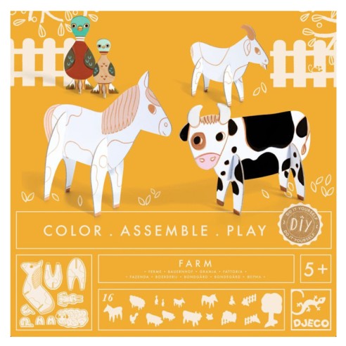 COLOREA, CONSTRUYE Y JUEGA LA GRANJA