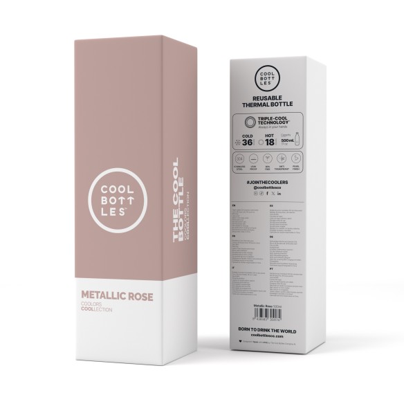 Botella ROSA METALIZADO 500 ml.