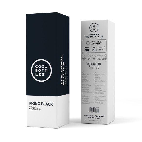 Botella MONO NEGRO 500 ml.