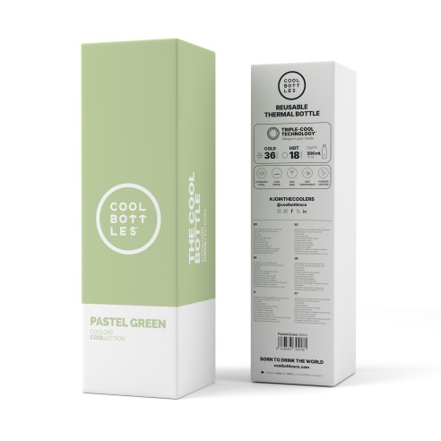 Botella VERDE PASTEL 500 ml.