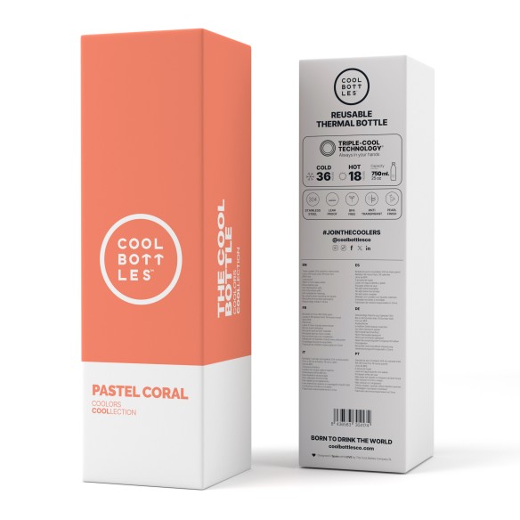 Botella CORAL PASTEL 750 ml.