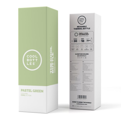 Botella VERDE PASTEL 750 ml.
