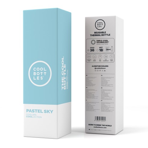 Botella AZUL CIELO PASTEL 750 ml.