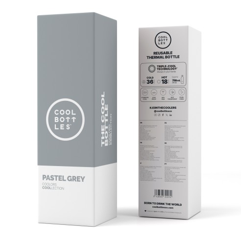 Botella GRIS PASTEL 750 ml.