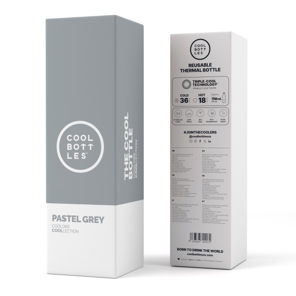 Botella GRIS PASTEL 750 ml.