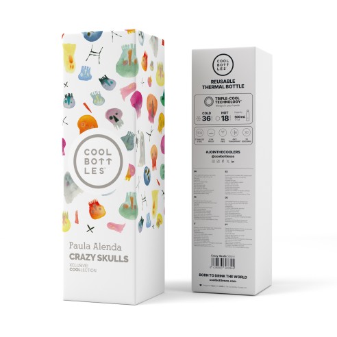Botella CRAZY SKULLS 500 ml.