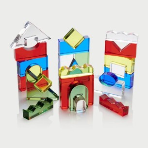 TICKIT CONJUNTO BLOQUES DE CRISTAL DE COLORES