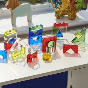 TICKIT CONJUNTO BLOQUES DE CRISTAL DE COLORES 2