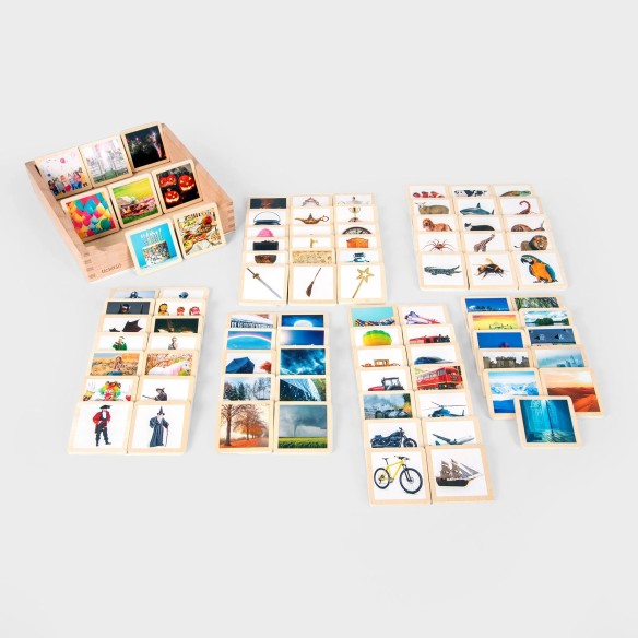 TICKIT CAJA 90 FICHAS DE MADERA PARA CREAR HISTORIAS