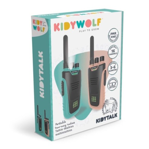 KIDYTALK WALKIE TALKIES NATURAL-CYAN