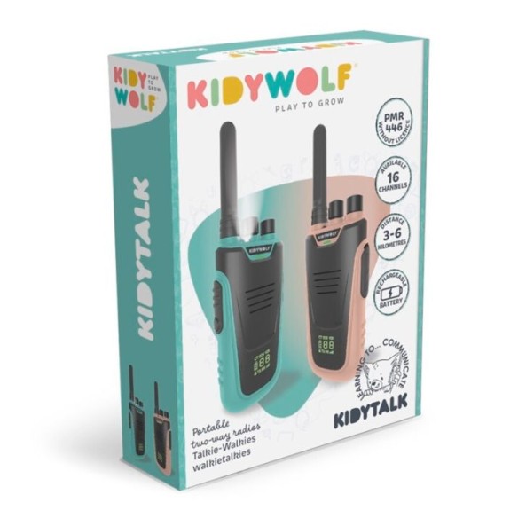 KIDYTALK WALKIE TALKIES NATURAL-CYAN