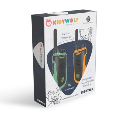 KIDYTALK WALKIETALKIES VERDE-NARANJA